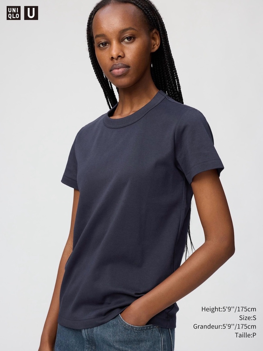 Uniqlo Crew Neck T-Shirt in Navy
